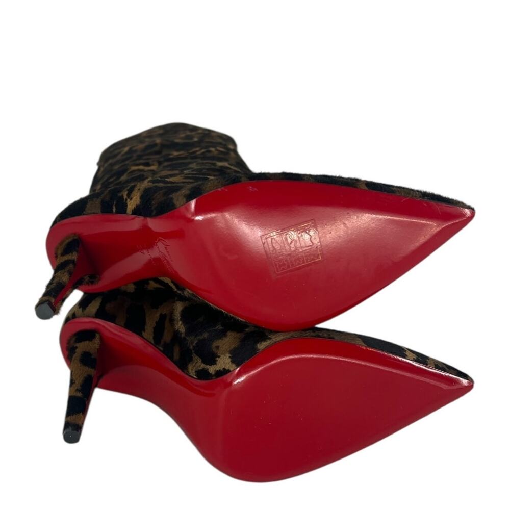 Christian‎ Louboutin Astrilarge Botta 100 Pony Kitty Pointed Toe Boots - Picture 16 of 16